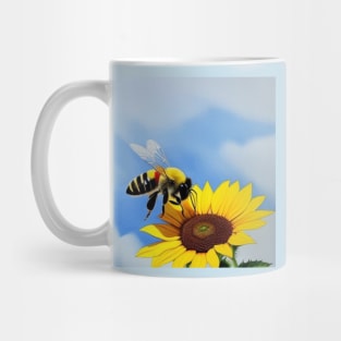 Bee On A Sunflower Mug